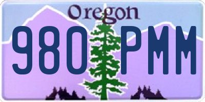 OR license plate 980PMM