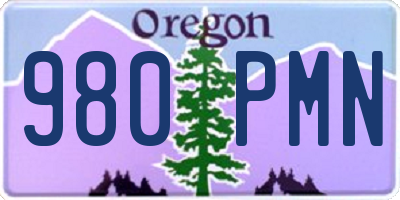 OR license plate 980PMN