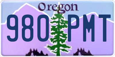 OR license plate 980PMT