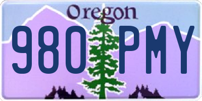 OR license plate 980PMY