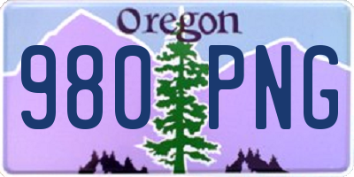 OR license plate 980PNG