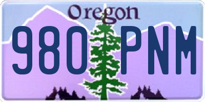 OR license plate 980PNM