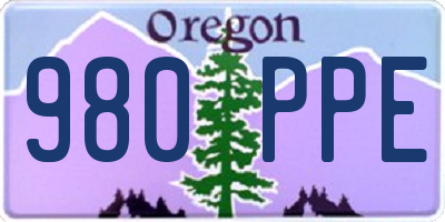 OR license plate 980PPE