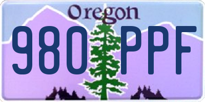 OR license plate 980PPF