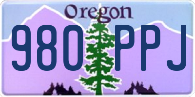 OR license plate 980PPJ