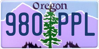 OR license plate 980PPL