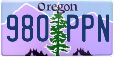 OR license plate 980PPN