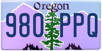 OR license plate 980PPQ
