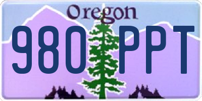 OR license plate 980PPT