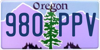 OR license plate 980PPV
