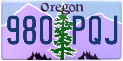 OR license plate 980PQJ