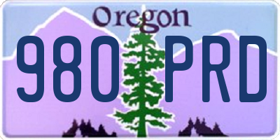 OR license plate 980PRD