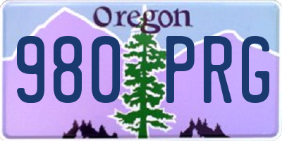 OR license plate 980PRG