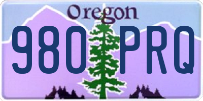OR license plate 980PRQ