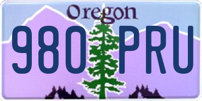 OR license plate 980PRU