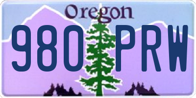 OR license plate 980PRW