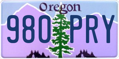 OR license plate 980PRY