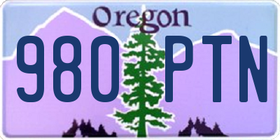 OR license plate 980PTN