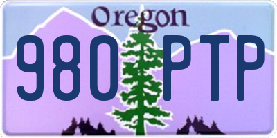 OR license plate 980PTP