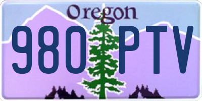 OR license plate 980PTV