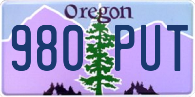 OR license plate 980PUT