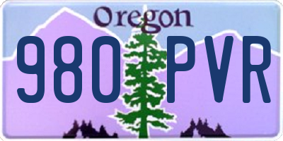 OR license plate 980PVR
