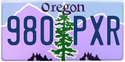 OR license plate 980PXR