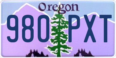 OR license plate 980PXT