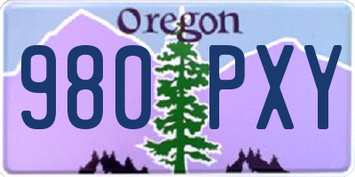 OR license plate 980PXY