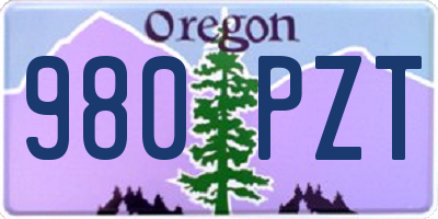 OR license plate 980PZT