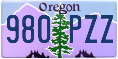OR license plate 980PZZ