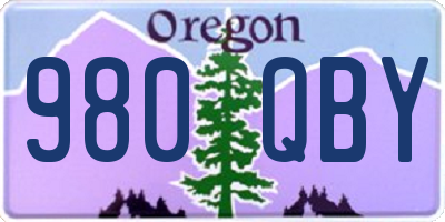 OR license plate 980QBY