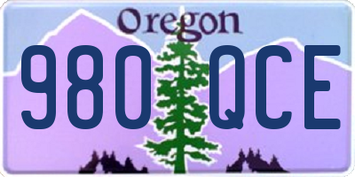 OR license plate 980QCE