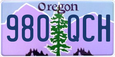 OR license plate 980QCH