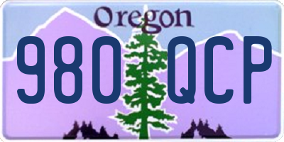 OR license plate 980QCP