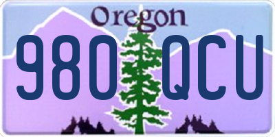 OR license plate 980QCU