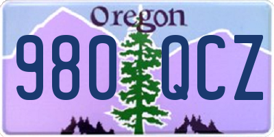 OR license plate 980QCZ