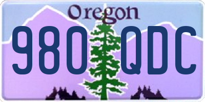 OR license plate 980QDC