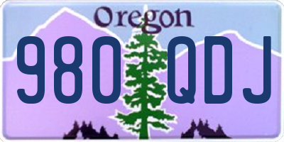 OR license plate 980QDJ