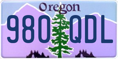 OR license plate 980QDL