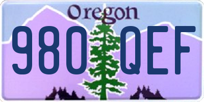 OR license plate 980QEF