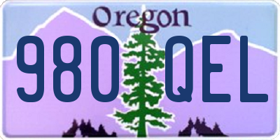 OR license plate 980QEL