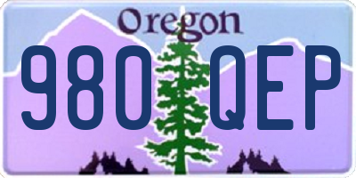 OR license plate 980QEP