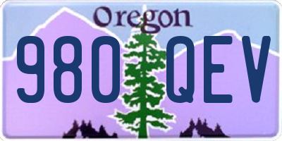 OR license plate 980QEV
