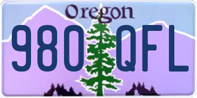 OR license plate 980QFL