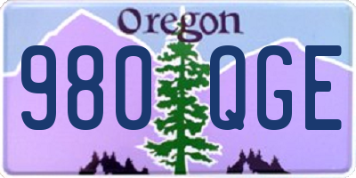 OR license plate 980QGE