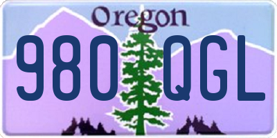 OR license plate 980QGL