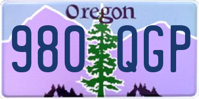 OR license plate 980QGP