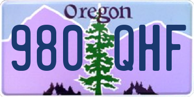 OR license plate 980QHF