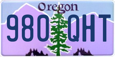 OR license plate 980QHT